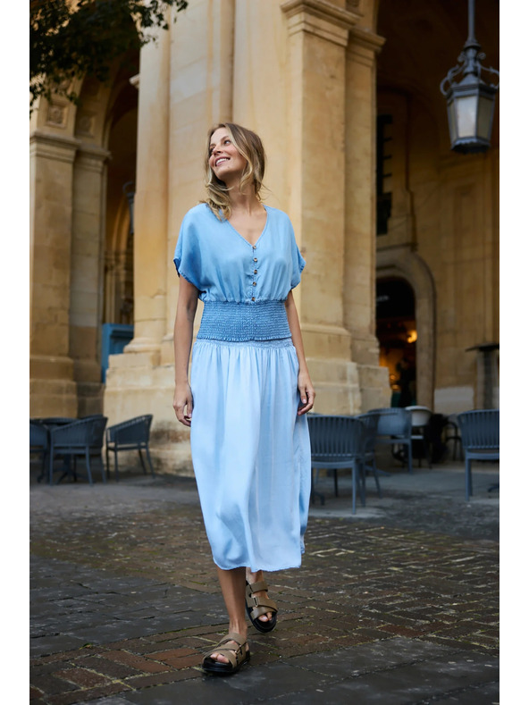 Moodo Lyocellna košulja plava Moodo