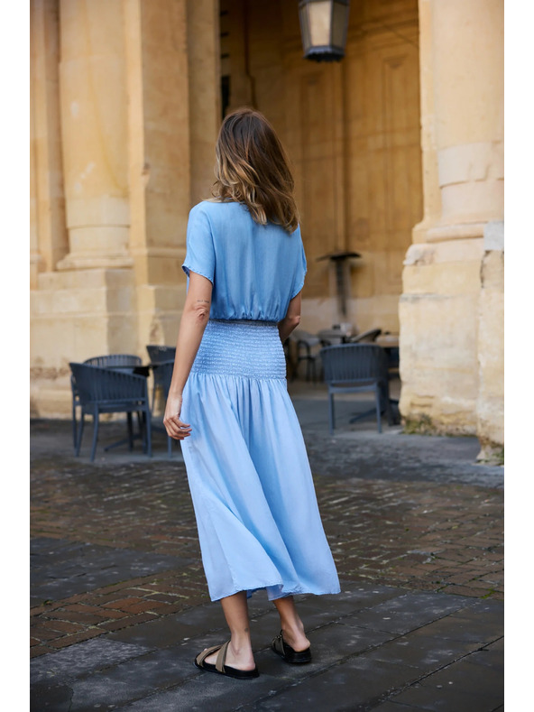 Moodo Lyocellna suknja plava Moodo