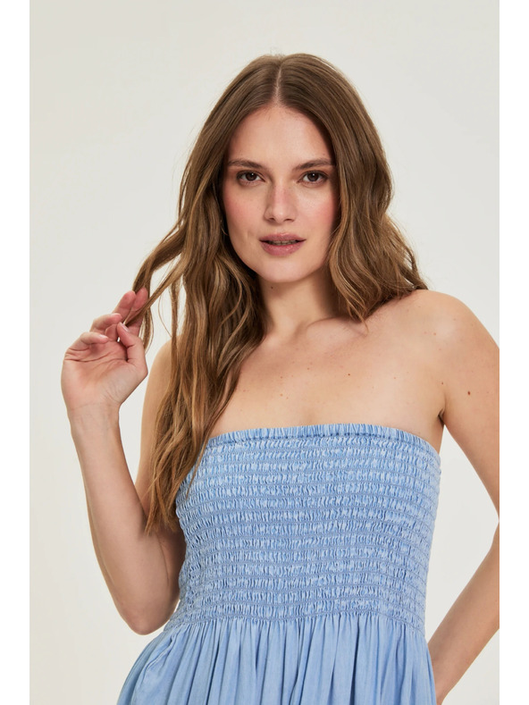 Moodo Lyocellna suknja plava Moodo