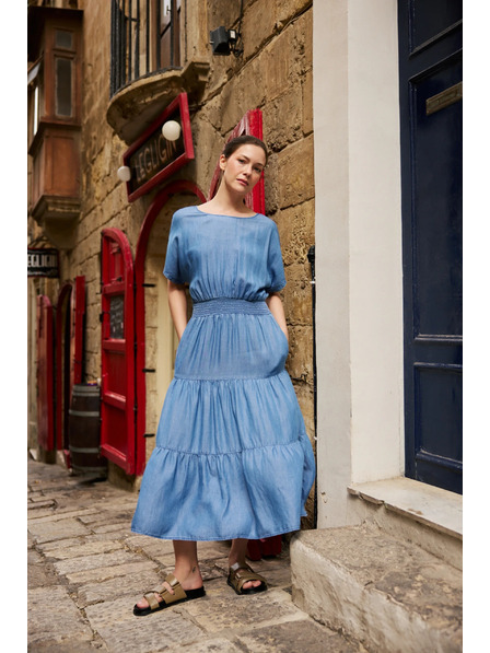 Moodo Midi suknja plava Moodo