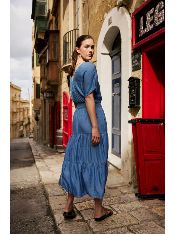 Moodo Midi suknja plava Moodo