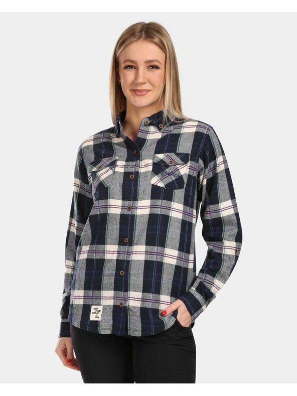 Kilpi Ženska sportska flanelska majica Kilpi FLANNY-W Plava