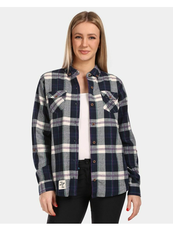 Kilpi Ženska sportska flanelska majica Kilpi FLANNY-W Plava