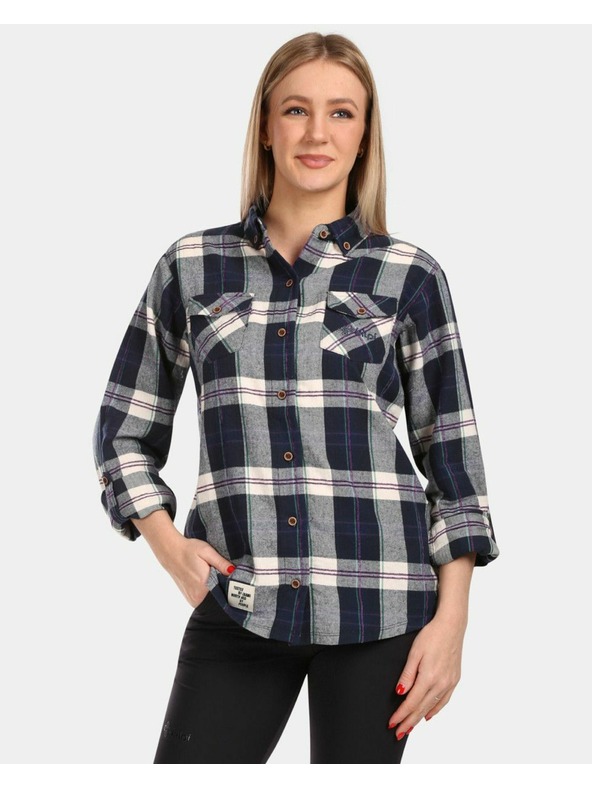 Kilpi Ženska sportska flanelska majica Kilpi FLANNY-W Plava