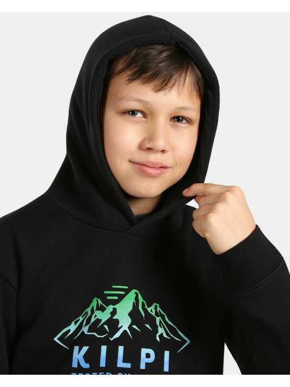 Kilpi Dječačka pamučna hoodie mikina Kilpi NORTHEN-JB Crna