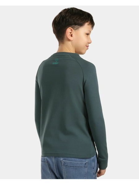 Kilpi Dječačka pamučna majica s dugim rukavom Kilpi VERATI-JB Tamno zelena