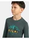 Kilpi Dječačka pamučna majica s dugim rukavom Kilpi VERATI-JB Tamno zelena