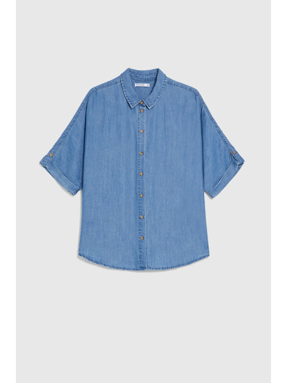 Moodo Lyocellna košulja plava Moodo