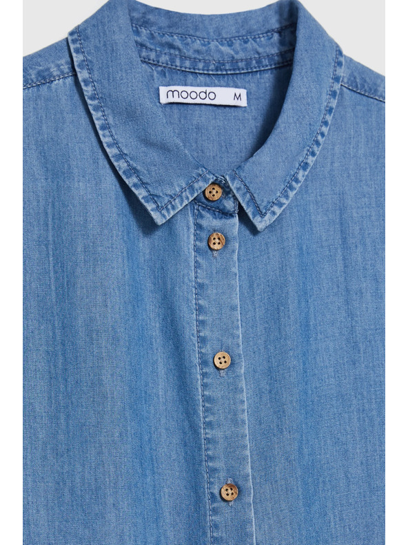 Moodo Lyocellna košulja plava Moodo