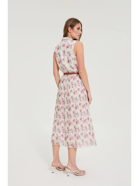 Moodo Bijele cvjetne haljine s pojasом Moodo