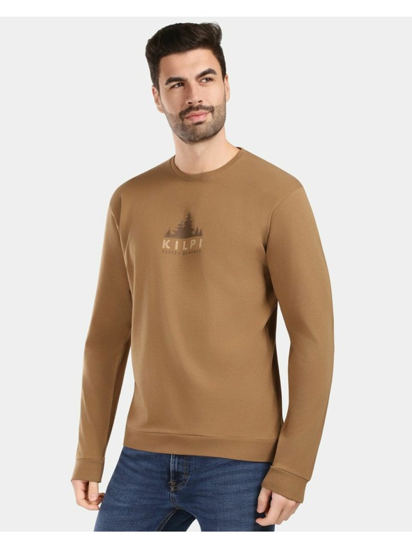 Kilpi Muška pamučna majica s dugim rukavom Kilpi BASE-M Smeđa