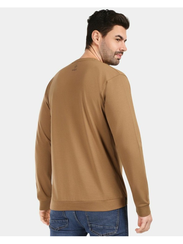 Kilpi Muška pamučna majica s dugim rukavom Kilpi BASE-M Smeđa