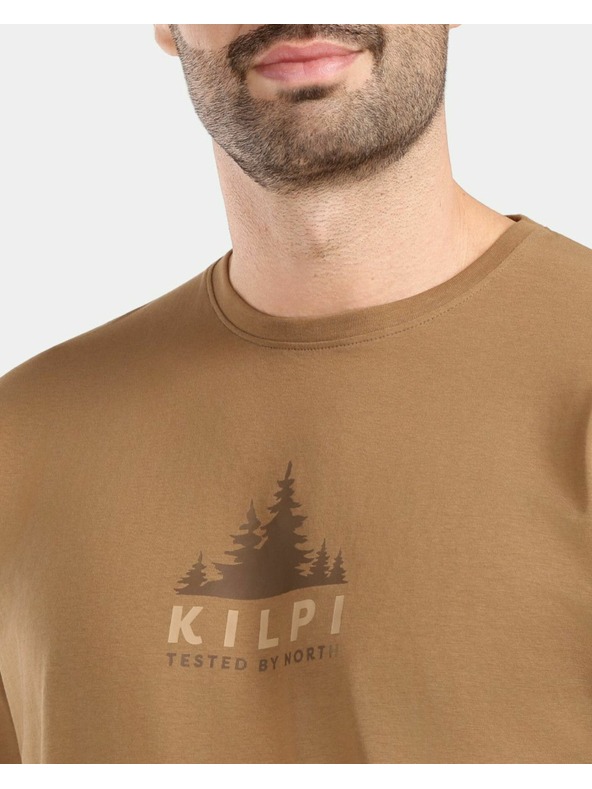 Kilpi Muška pamučna majica s dugim rukavom Kilpi BASE-M Smeđa