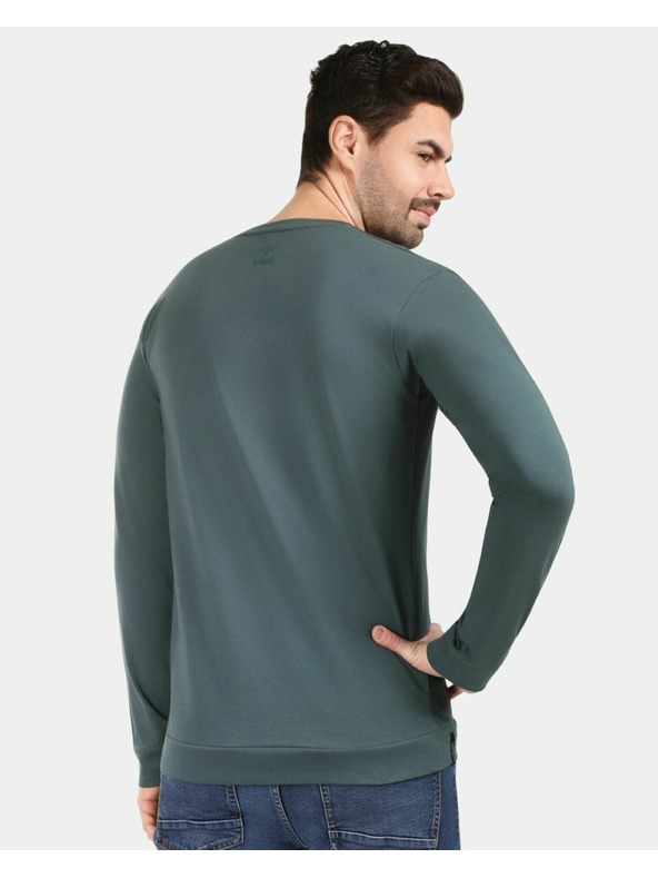 Kilpi Muška pamučna majica s dugim rukavom Kilpi BASE-M Tamno zelena