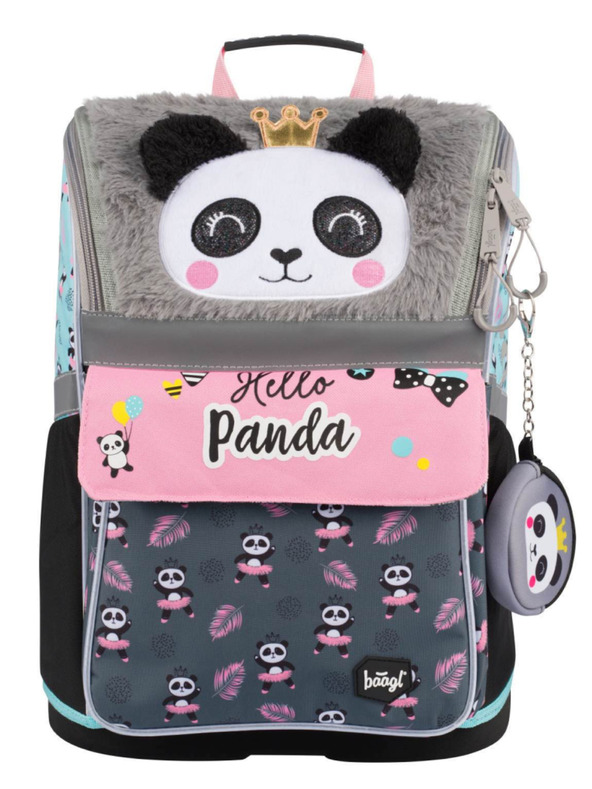 BAAGL  BAAGL SET 5 Zippy Panda: aktovka, pernica, vrećica, pregača, novčanik