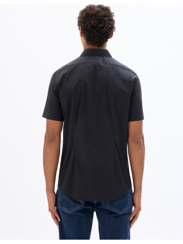 Celio Celio Daslim Crna muška košulja kratkih rukava