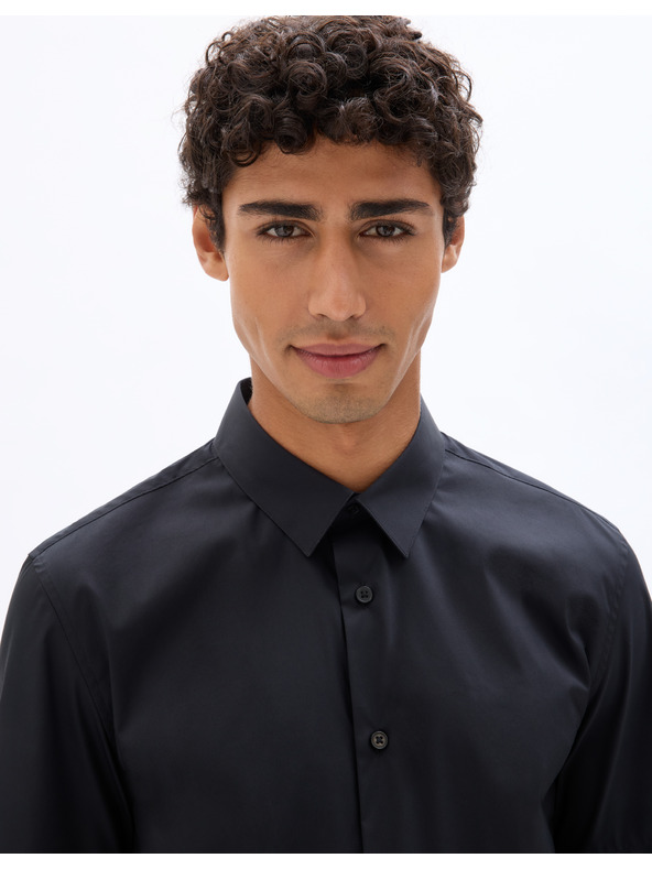 Celio Celio Daslim Crna muška košulja kratkih rukava