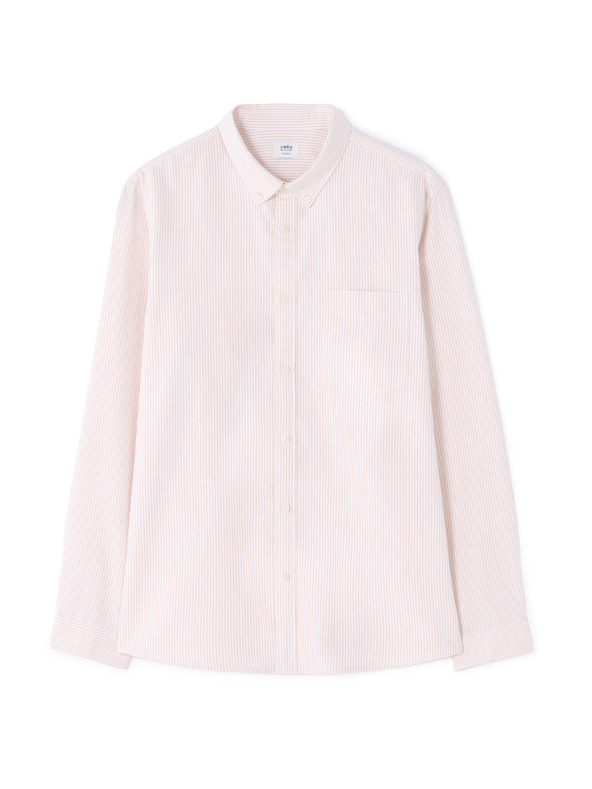 Celio Bež obična oxford košulja Celio Caoxfordy