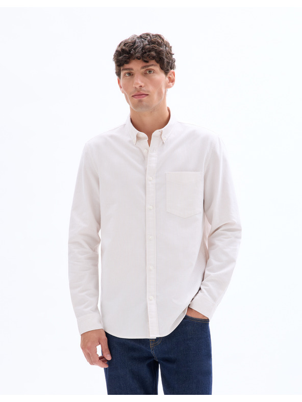 Celio Bež obična oxford košulja Celio Caoxfordy