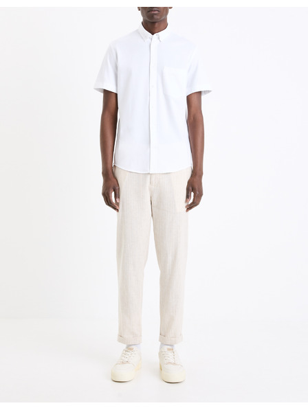 Celio Celio Barik bijela muška košulja kratkih rukava