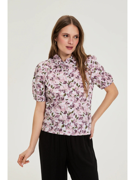 Moodo Košulja s pufastim rukavima ljubičasta Moodo