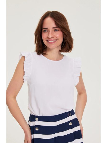 Moodo Košulja s volankama bijela Moodo