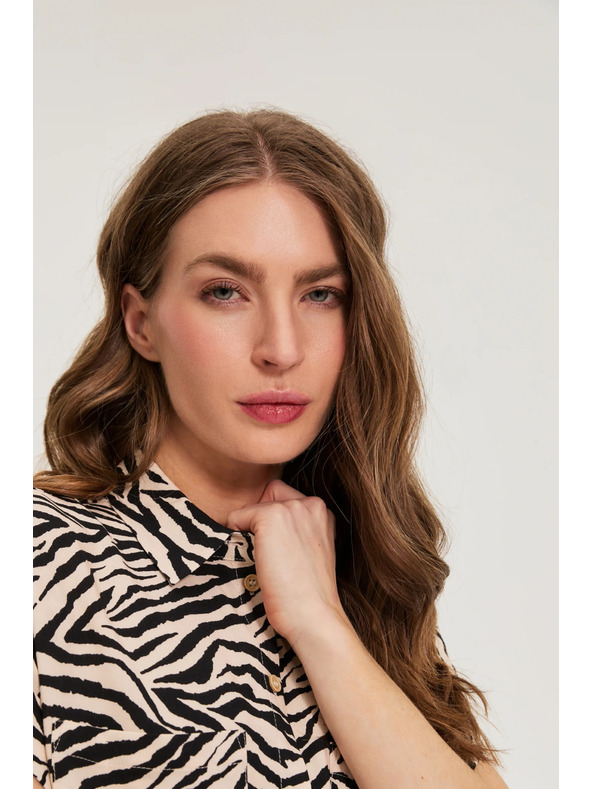 Moodo Košulja sa životinjskim uzorkom bež Moodo