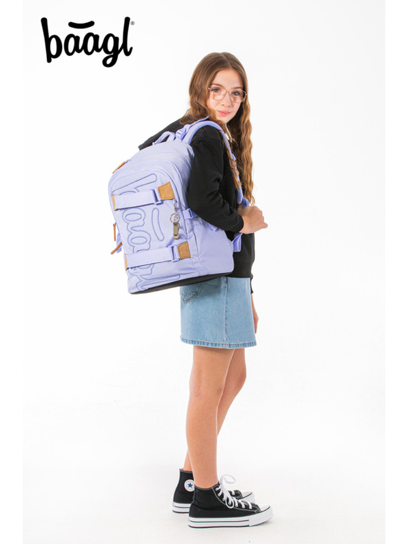 BAAGL  BAAGL SET 5 Skate Lilac: ruksak, penal, vrecica, pojasnjena torba, futrola za prijenosno racunalo