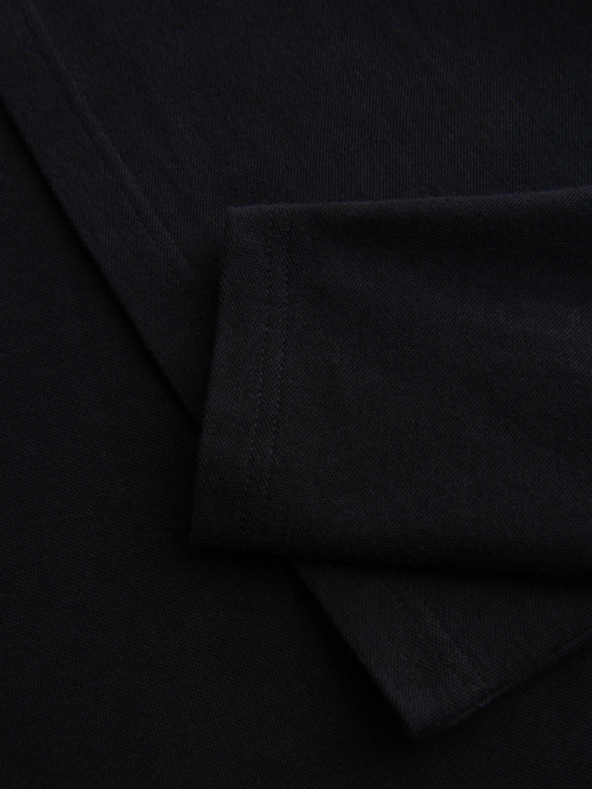 Ombre Clothing Muška polo košulja BASIC s dugim rukavima - crna V2 OM-POBL-0162 Ombre Clothing