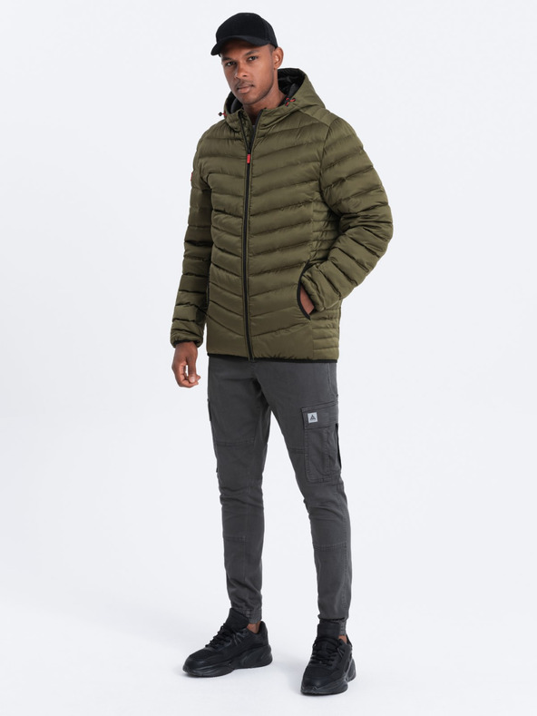 Ombre Clothing Ombre Clothing muška kaki prošivena lagana jakna