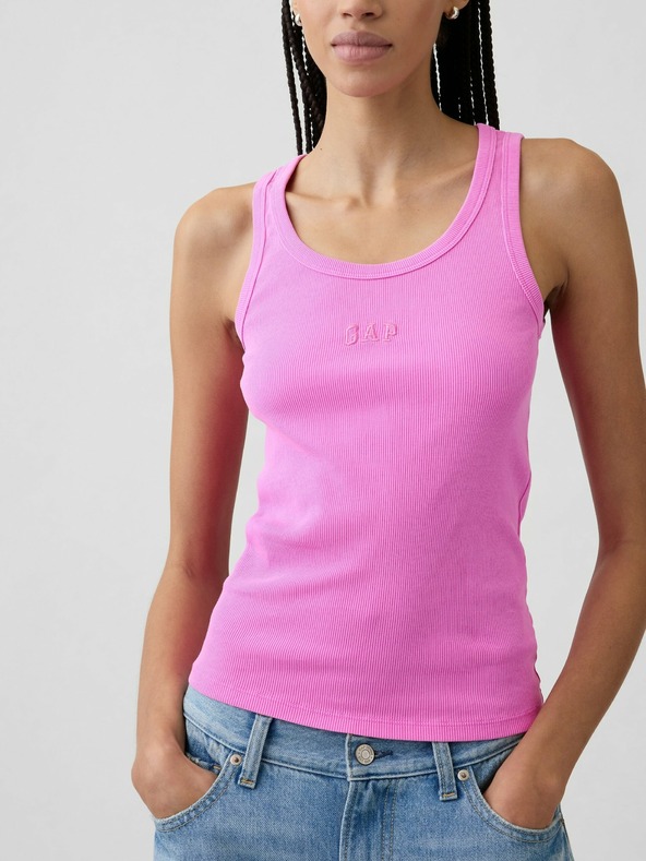 GAP Rebrasta majica bez rukava s logom GAP