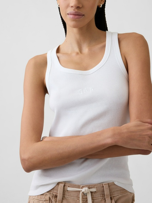 GAP Rebrasta majica bez rukava s logom GAP