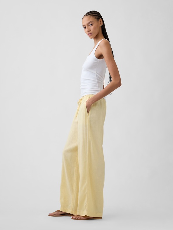 GAP Lanene hlače Wide-Leg GAP