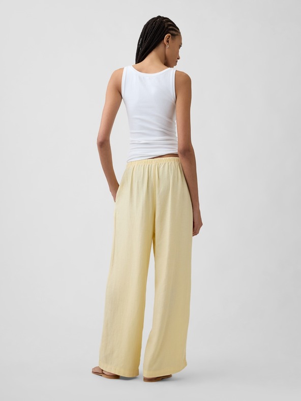 GAP Lanene hlače Wide-Leg GAP