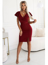 numoco Elegantna haljina s torbom izrezom - bordo boja Numoco NINA