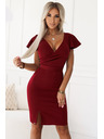 numoco Elegantna haljina s torbom izrezom - bordo boja Numoco NINA