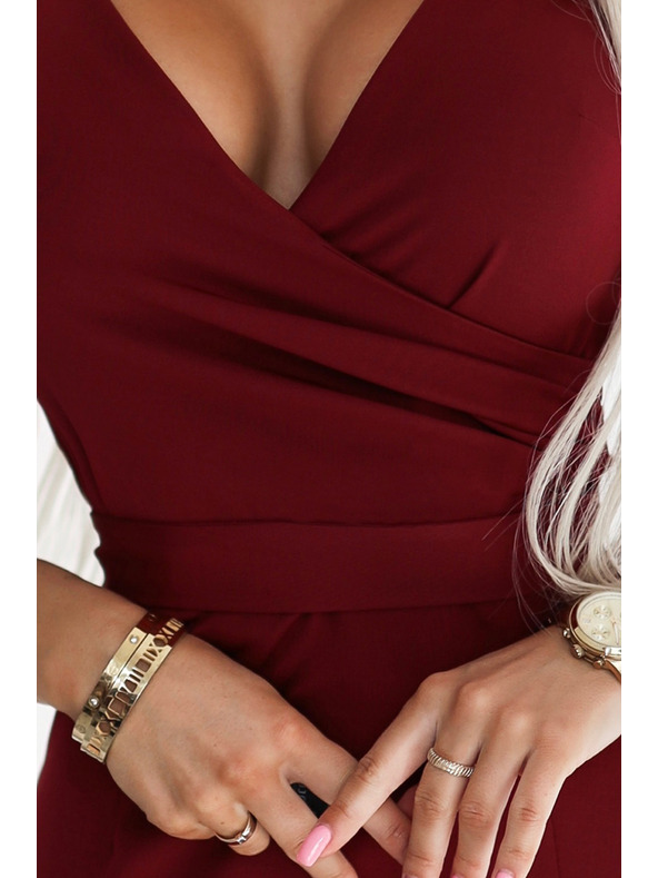 numoco Elegantna haljina s torbom izrezom - bordo boja Numoco NINA