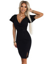 numoco Elegantna haljina s torbom izrezom - crna Numoco NINA