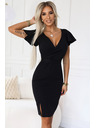 numoco Elegantna haljina s torbom izrezom - crna Numoco NINA