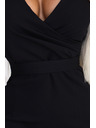 numoco Elegantna haljina s torbom izrezom - crna Numoco NINA
