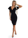 numoco Elegantna haljina s torbom izrezom - crna Numoco NINA