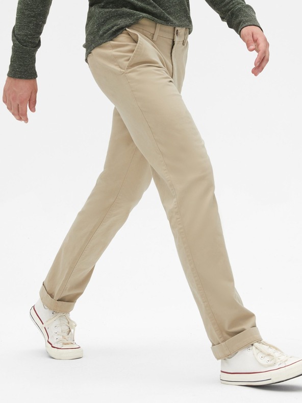 GAP Khaki hlače ravnog kroja GapFlex GAP
