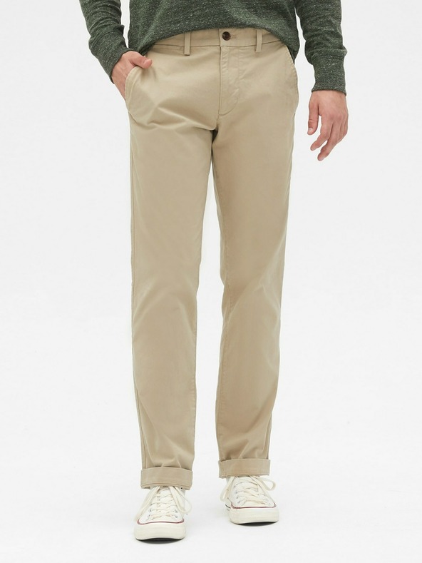 GAP Khaki hlače ravnog kroja GapFlex GAP