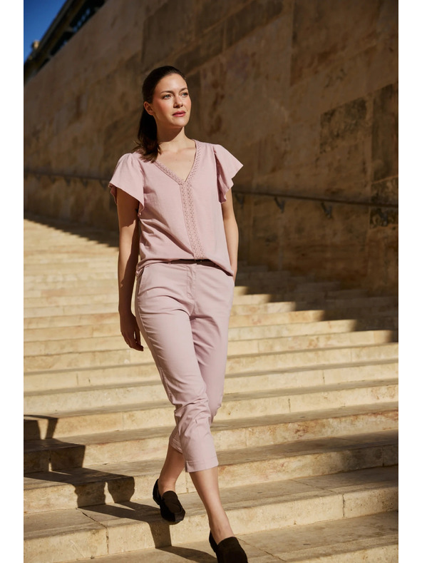 Moodo Ružičaste ribarske hlače Moodo