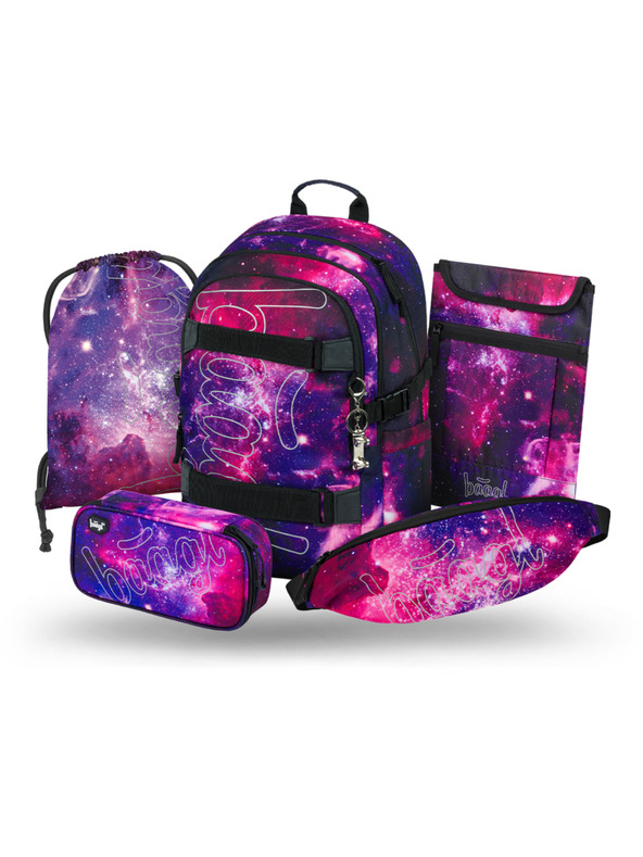 BAAGL  BAAGL SET 5 Skate Galaxy: ruksak, pernica, vrećica, pojas, futrola za prijenosno računalo