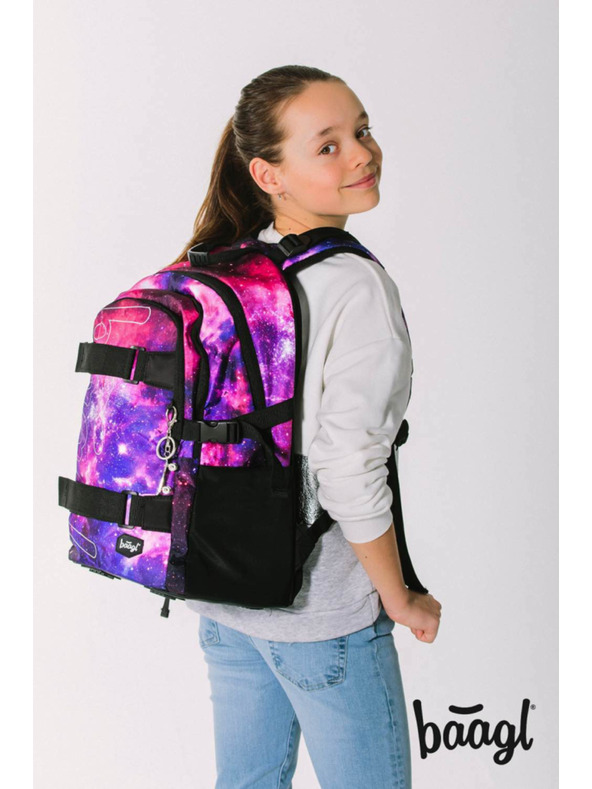 BAAGL  BAAGL SET 5 Skate Galaxy: ruksak, pernica, vrećica, pojas, futrola za prijenosno računalo