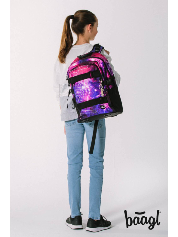 BAAGL  BAAGL SET 5 Skate Galaxy: ruksak, pernica, vrećica, pojas, futrola za prijenosno računalo