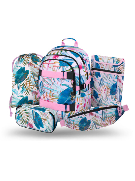 BAAGL  BAAGL SET 5 Skate Leafs: ruksak, pernica, vrećica, pojas, futrola za prijenosno računalo