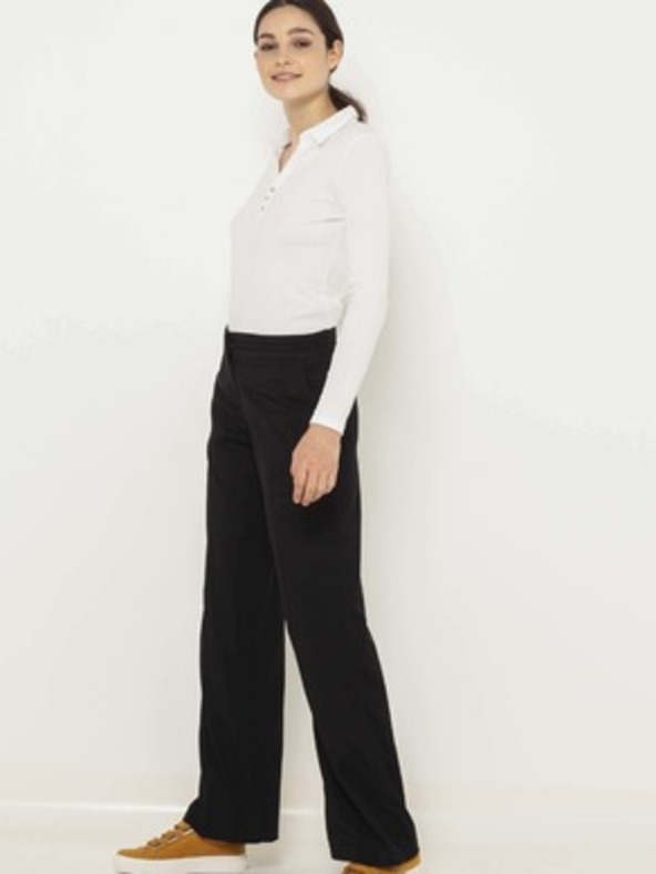 CAMAIEU Bijela majica s ovratnikom