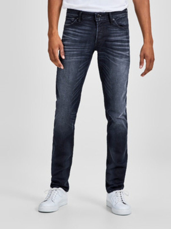 Jack & Jones Tamno plave slim fit traperice s efektom izlisanosti